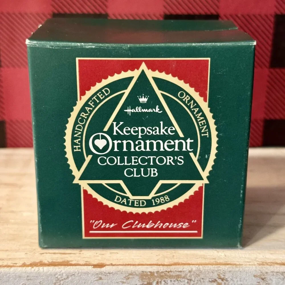 1988 Hallmark Our Clubhouse Vintage Christmas Collectors Club Keepsake Ornament